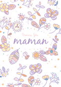 Fleurs et papillons pour une maman ch&eacute;rie